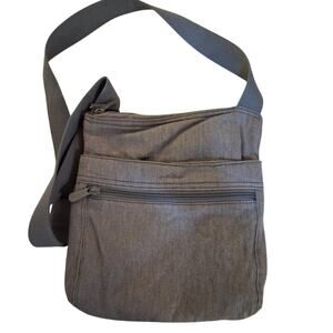 Thirtyone Bag Gray Canvas Crossbody Casual Purse Minimalist handbag